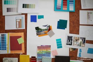 color mood board for home interior design