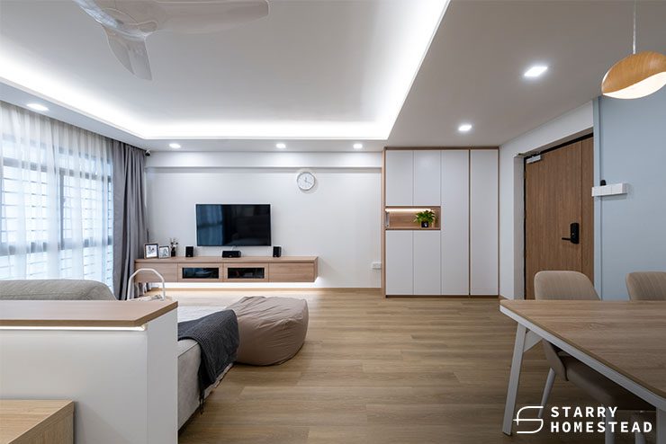 clean and white interior design singapore