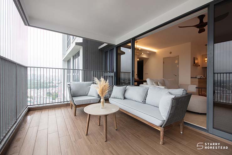 Increase flow of natural light Condo interior design in Singapore