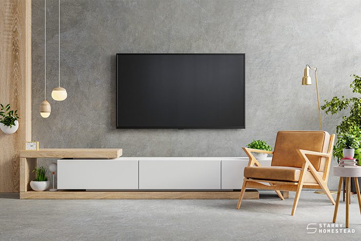 Modern sleek interior design living room