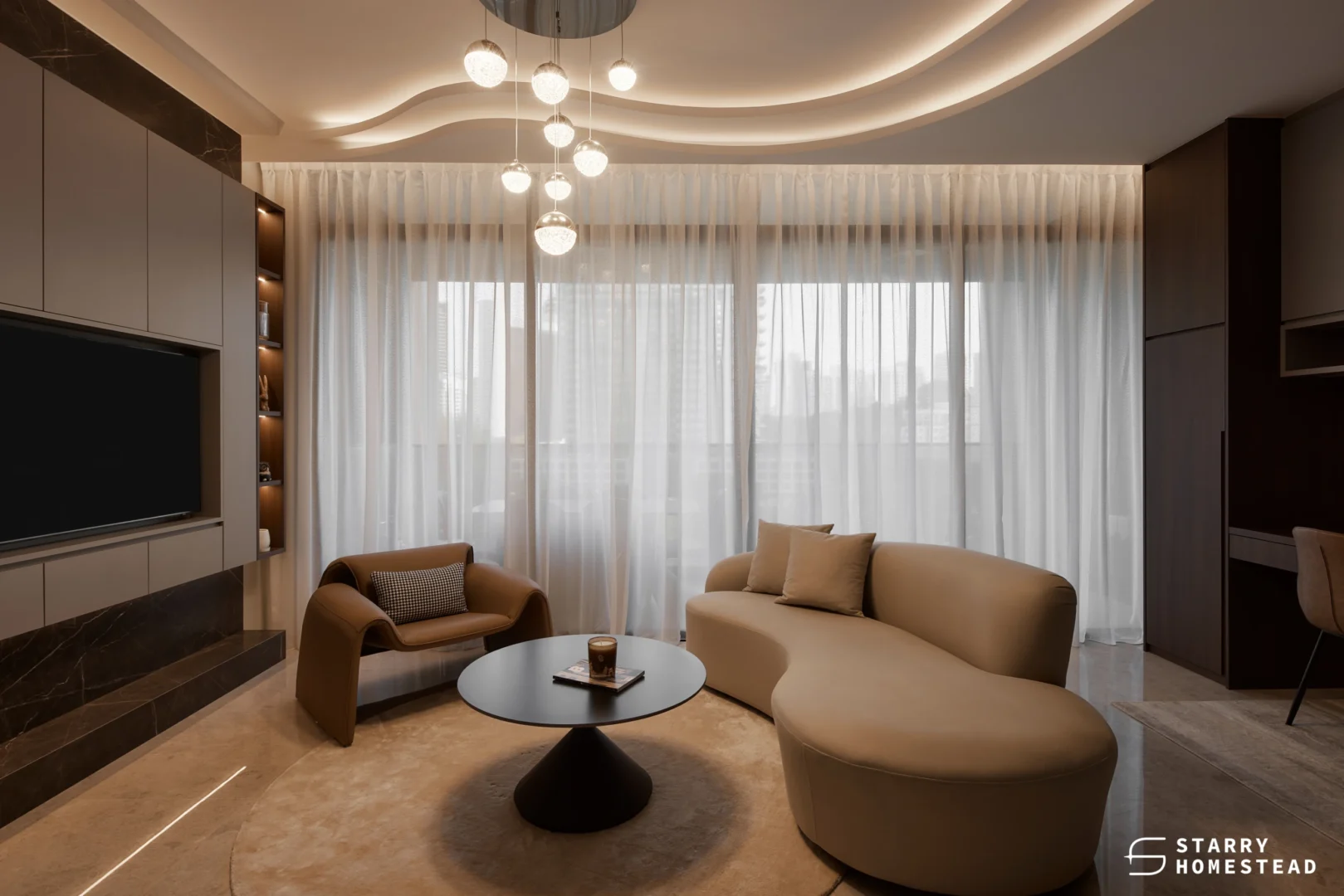 Curved Silhouettes Softening Compact Urban Spaces