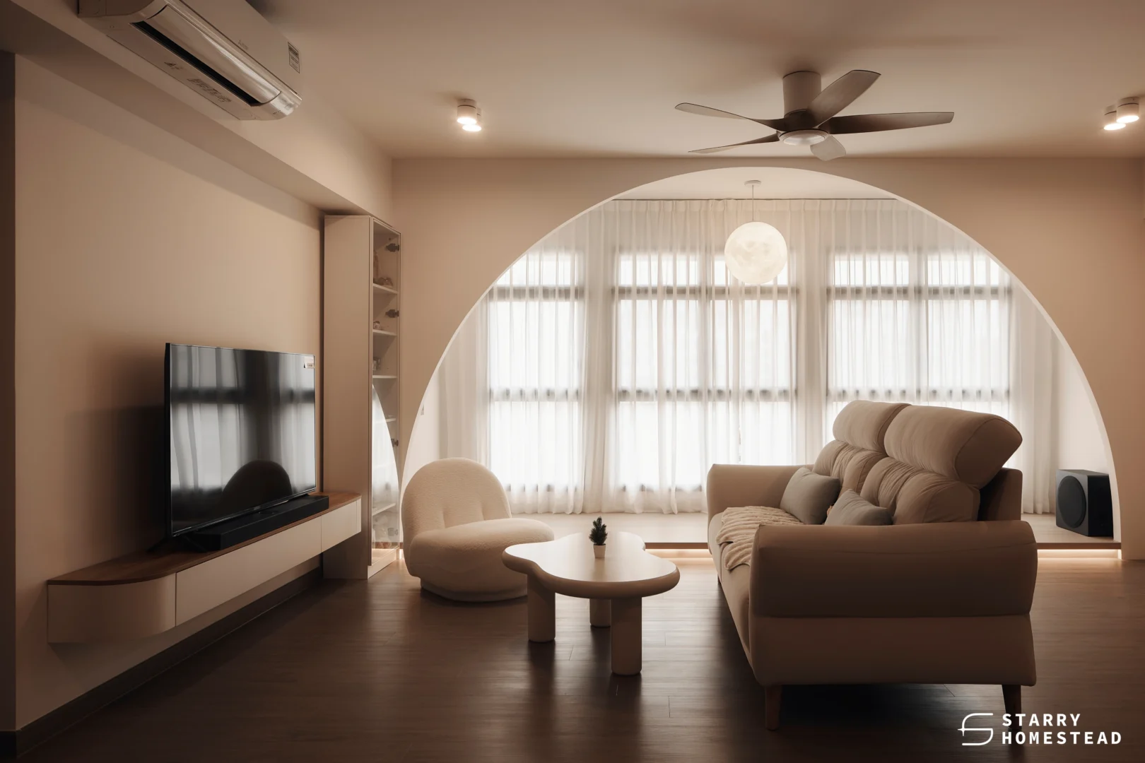 open concept living room design