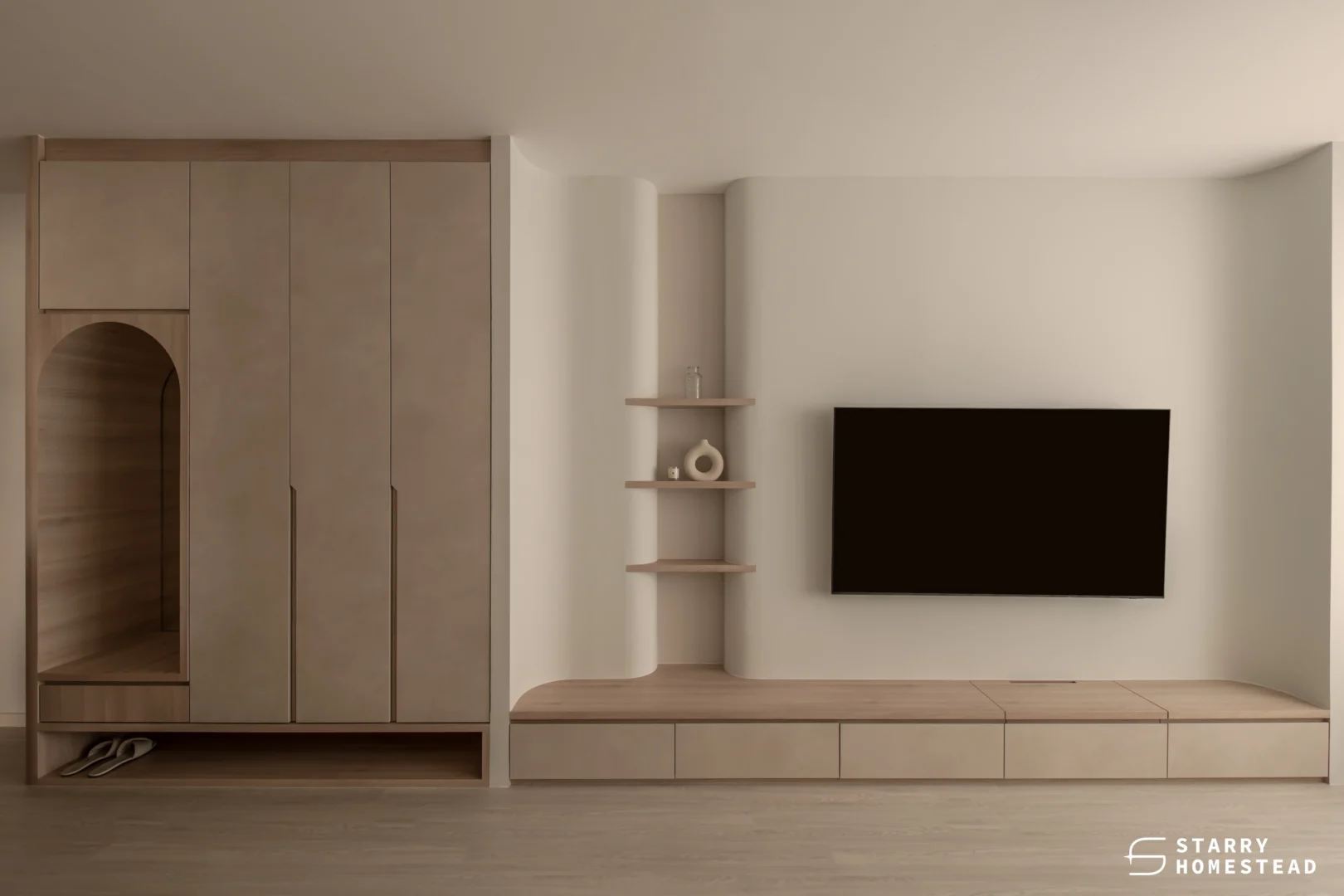 BUILT-IN ENTRYWAY BENCH WITH UNDER-SEAT STORAGE