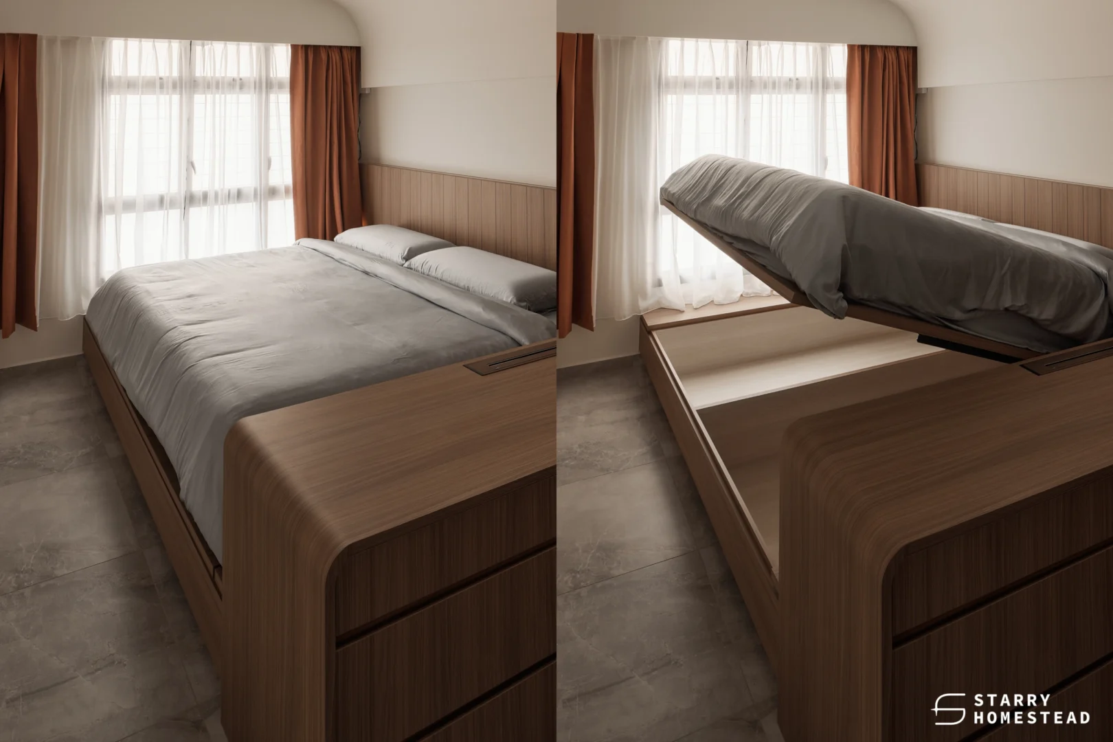 Lift-up Storage Bed