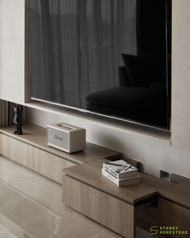 A way to hide messy wires: install a cable management drawer for your TV console. 
-
Kent Ridge // Modern Scandinavian
-
#singapore #renovation #interiordesign #sgid #condo #modern #scandinavian #livingroom #tvconsole