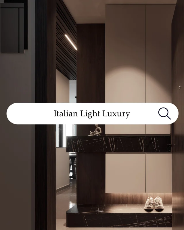 Step into a world of elegance and sophistication, designed to embody the living experiences residents aspire to achieve.
-
Parc Clematis // Italian Light Luxury
Designer: Zi Nuo
-
#singapore #renovation #interiordesign #sgreno #sgid #condo #italian #luxury #lightluxury #entrance #foyer