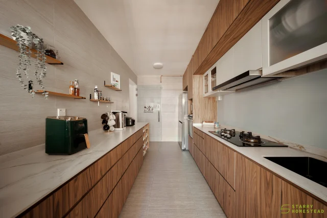 The beauty of a galley kitchen lies in its easy access, keeping everything within arm's reach for effortless cooking
-
Plantation Acres // Modern Scandinavian
Designer: Johnny
-
#singapore #renovation #interiordesign #sgreno #sgid #bto #modern #scandinavian #kitchen #tengah