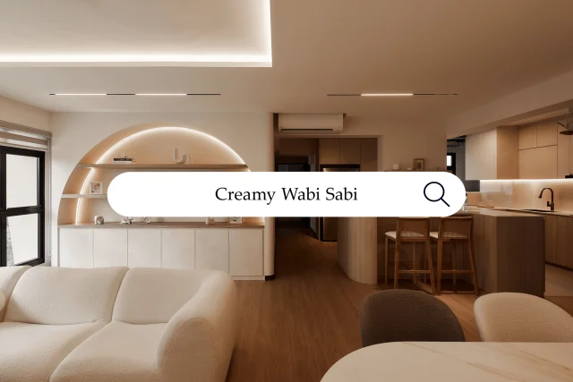 For a sophisticated aesthetic that feels warm and inviting, creamy tones would definitely be your best choice! 
-
Tampines GreenGem // Creamy Wabi Sabi
Designer: Roy
-
#singapore #renovation #interiordesign #sgreno #sgid #bto #hdb #condo #landed #wabisabi #creamy #livingroom