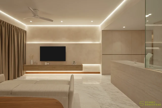 Combine contemporary design with the feel of minimalism, evoking the beauty of simplicity and serenity.
-
Vista Residences// Minimalist Contemporary
Designer: Steven
-
#starryhomestead #singapore #renovation #interiordesign #qanvast #homematch #hometrust #sghomedecor #interiordesigninspo #sgreno #sgid #sghome #hdb #bto #condo #landed #commercial #scandinavian #modern #minimalist #contemporary #livingroom #diningarea #entrance