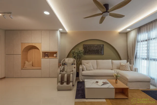 Take a short break and immerse yourself in the comfort of this Scandinavian-style home.
-
Fernvale Vines // Scandinavian
Designer: Darren
-
#starryhomestead #singapore #renovation #interiordesign #qanvast #homematch #hometrust #sghomedecor #interiordesigninspo #sgreno #sgid #sghome #hdb #bto #condo #landed #commercial #scandinavian #modern #livingroom