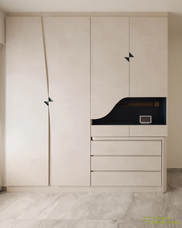 Marble textures, clean lines, and gold accents come together to craft a timeless design with a fresh minimalist touch.
-
Plantation Grove // Modern Minimalist
Designer: Yong Jun
-
#starryhomestead #singapore #renovation #interiordesign #qanvast #homematch #hometrust #sghomedecor #interiordesigninspo #sgreno #sgid #sghome #hdb #bto #condo #landed #modern #scandinavian #studyroom #workingroom #piano #movable #movabletable