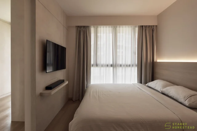Leave behind complexity, embrace minimalist simplicity, and feel the world slowing down.
-
Parc Life // Japandi
Designer: Steven
-
#starryhomestead #singapore #renovation #interiordesign #qanvast #homematch #hometrust #sghomedecor #interiordesigninspo #sgreno #sgid #sghome #hdb #bto #condo #landed #modern #japandi #scandinavian #bedroom #walkinwardrobe #hiddendoor