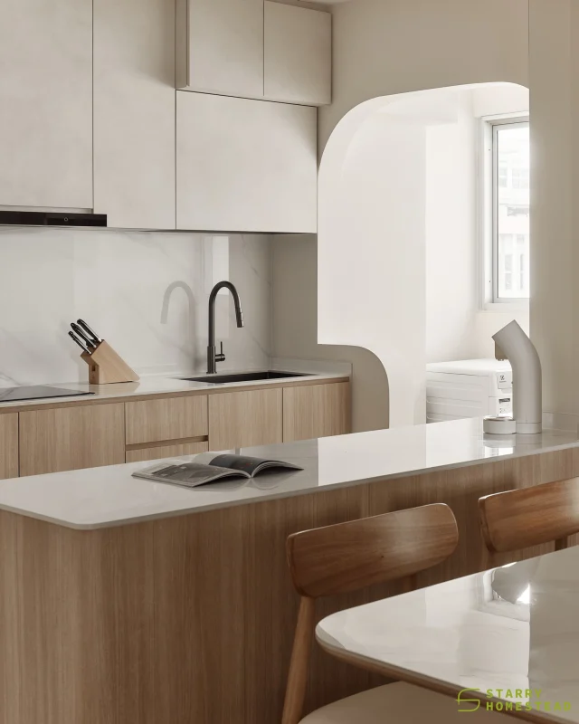 A well-designed kitchen centres on functionality and convenience, making cooking a joy with a seamless workflow.
-
Sun Breeze // Nordic luxury 
Designer: Darien & Xiao Min
-
#starryhomestead #singapore #renovation #interiordesign #qanvast #homematch #hometrust #sghomedecor #interiordesigninspo #sgreno #sgid #sghome #hdb #bto #condo #landed #modern #scandinavian #nordic #luxury #kitchen #galleykitchen
