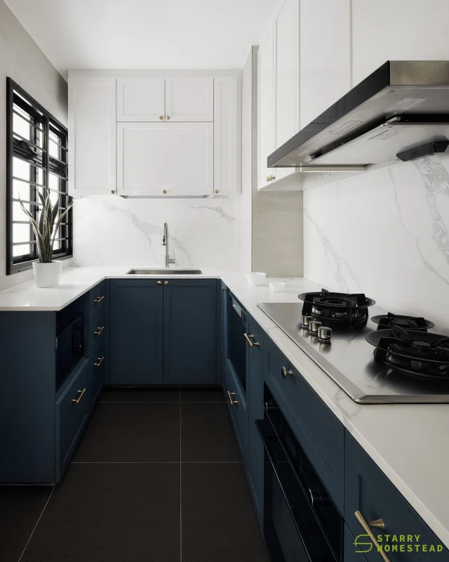 Modern Victorian is not just about white or a single colour, it can incorporate other tones to create a fresh take on visual opulence.
-
Dover Gardens // Modern Victorian
Designer: Si Ming
-
#starryhomestead #singapore #renovation #interiordesign #qanvast #homematch #hometrust #sghomedecor #interiordesigninspo #sgreno #sgid #sghome #hdb #bto #condo #landed #modern #scandinavian #victorian #kitchen #kitcheninterior