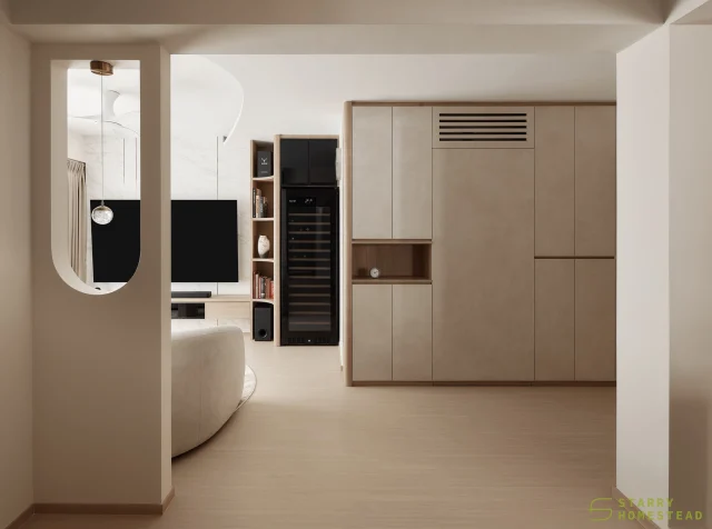 Emphasising simplicity and sleek elegance, it combines depth and warmth to create a premium feel while embodying the essence of Scandinavian craftsmanship.
-
Sun Breeze // Nordic luxury 
Designer: Darien & Xiao Min
-
#starryhomestead #singapore #renovation #interiordesign #qanvast #homematch #hometrust #sghomedecor #interiordesigninspo #sgreno #sgid #sghome #hdb #bto #condo #landed #modern #scandinavian #nordic #luxury #livingroom #bomshelter #entrance
