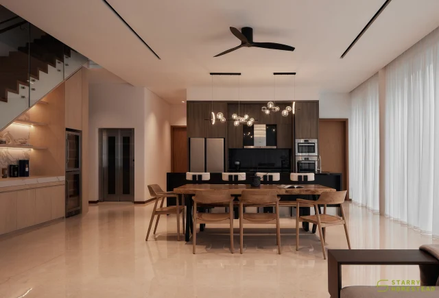 Can Japandi mix with Luxury? Absolutely. Let the calm of Japandi ground you, while embracing the beauty of luxury.
-
Hua Guan Avenue // Japandi Luxury 
Designer: Darien
-
#starryhomestead #singapore #renovation #interiordesign #qanvast #homematch #hometrust #sghomedecor #interiordesigninspo #sgreno #sgid #sghome #hdb #bto #condo #landed #commercial #modern #japandi #luxury #kitchen #diningarea