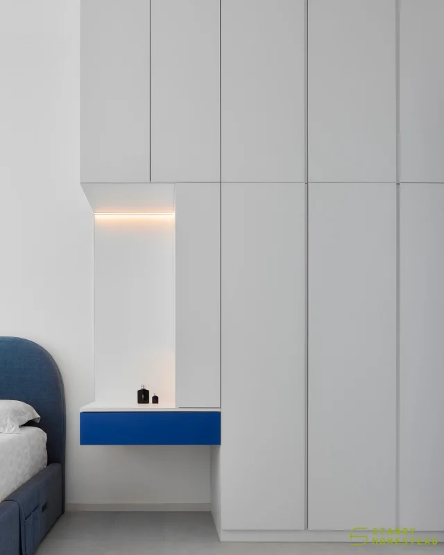 Laid-back, lived-in, but with a little something special.
-
Seletar Park Residence // Santorini
Designer: Yan Li
-
#starryhomestead #singapore #renovation #interiordesign #qanvast #homematch #hometrust #sghomedecor #interiordesigninspo #sgreno #sgid #sghome #hdb #bto #condo #landed #commercial #modern #santorini #blue #white #livingroom #bedroom