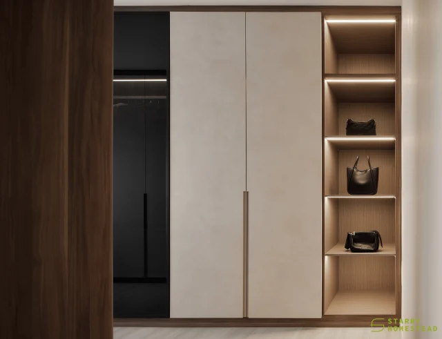 Lights on! ✨ Time to show you my display. 
-
ParkEdge @ Bidadari // Modern Japandi
Designer: Yan Li
-
#singapore #renovation #interiordesign #sgreno #sgid #sghome #hdb #bto #condo #landed #commercial #scandinavian #modern #japandi #minimalist #bedroom #wardrobe #display